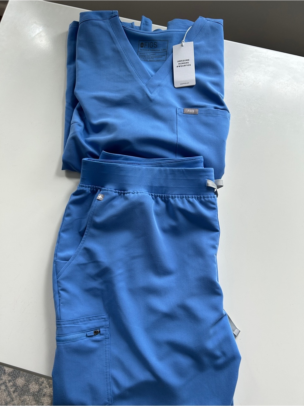 Figs Ceil Blue Set 3XL top NWT Catarina Zamora Jogger Scrubs